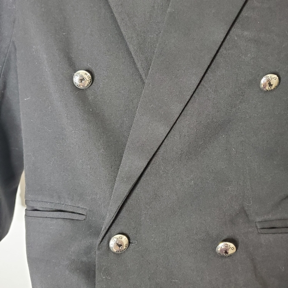 POLO double breasted black retro blazer - Picture 2 of 10